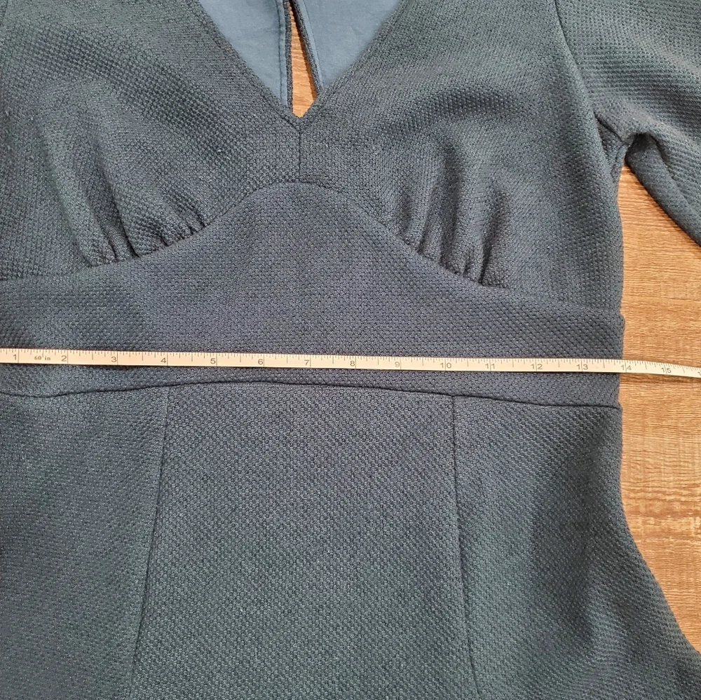 ✨️HP✨️ Free People Teal Hearstopper Fit and Flare Dress in size Medium - Picture 8 of 12